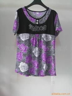 夏季时尚中老年女式宽松T恤 厂家直销，专为丰满体型设计